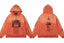 Enfants Riches Déprimés Gradient Portrait & Text Zip-Up Hoodie - Orange/Red