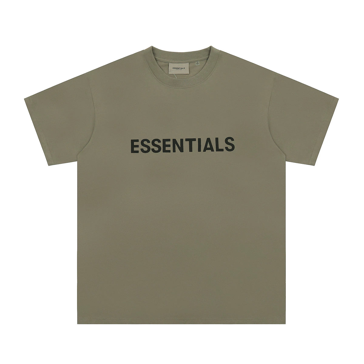 Fear Of God Essentials 3D Chest Logo Short Sleeve T-Shirt Olive Green