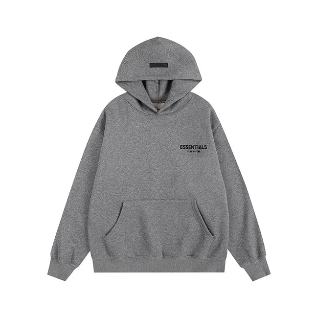 Fear Of God Essentials Chest Logo Pullover Hoodie Medium Heather Grey Hover Image