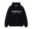 Fear Of God Essentials Hot Stamped Large Logo Pullover Hoodie Black