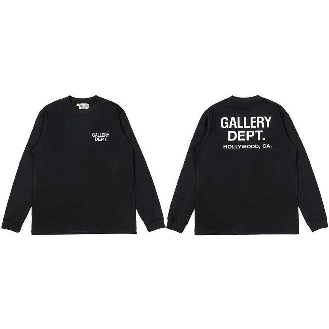 Gallery Dept. Hollywood Logo Long Sleeve T-Shirt - Black Hover Image