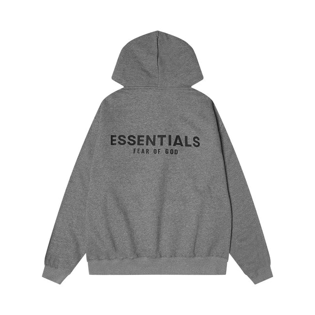Fear Of God Essentials Back Print Hoodie Dark Heather Grey Hover Image