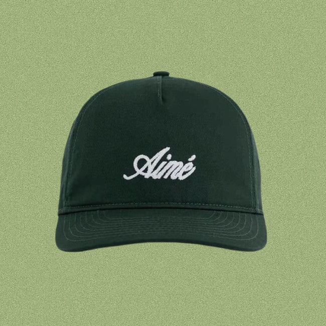 Aimé Leon Dore Cursive Script Hat - Forest Green Hover Image
