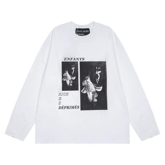 Enfants Riches Déprimés Dual Photo Panel Long-Sleeve - White Hover Image