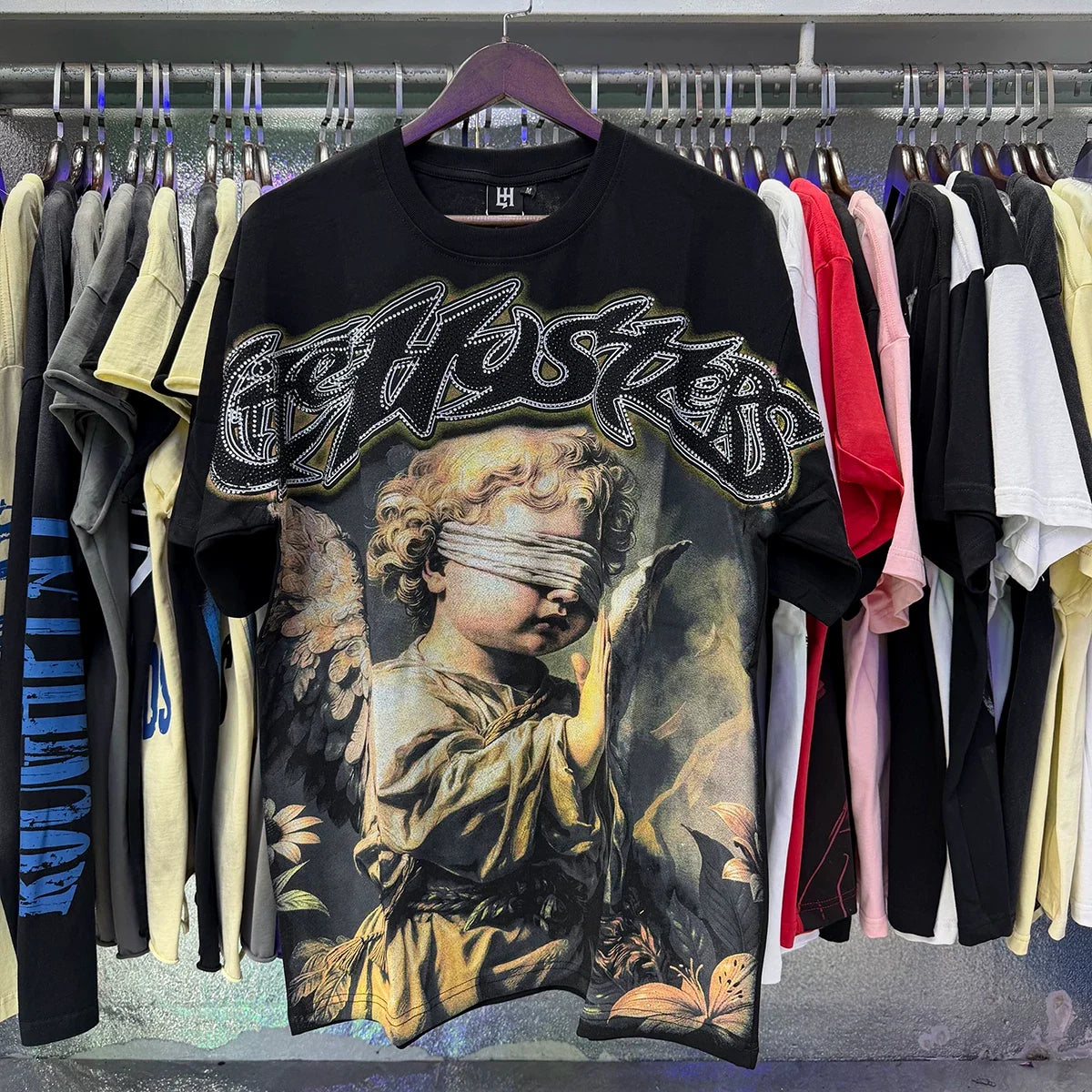 Life Hustlers Cherub Angels Graphic Tee - Black (Vintage Edition)