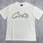 Monochrome Star-Logo Graphic Tee - White & Black Streetwear T-Shirt