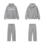 Fear Of God Essentials Hot Stamped Double‑Line Hoodie Sweatpants 2‑Pieces Tracksuit Set Heather Grey