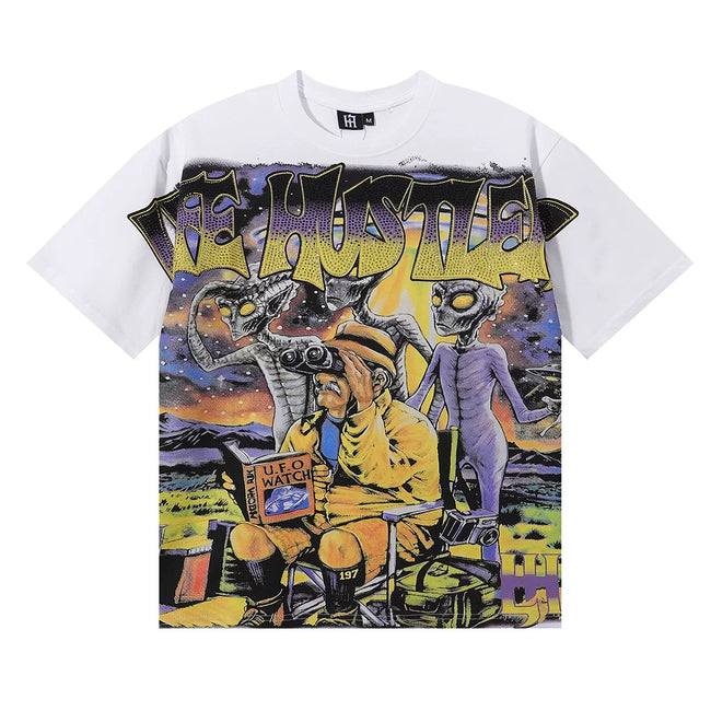 Life Hustlers Alien Invasion Graphic Tee - White Hover Image