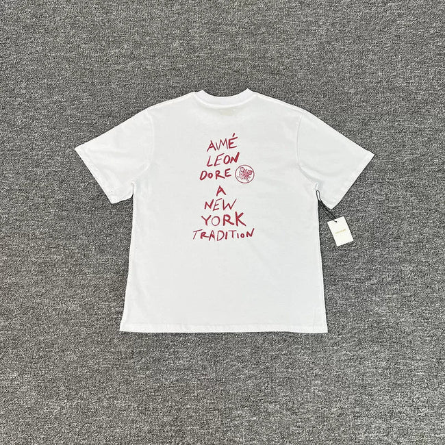 Aimé Leon Dore Handwritten Script Graphic Tee - White Hover Image