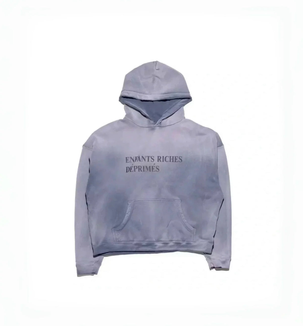 Enfants Riches Déprimés Gradient Wash Logo Hoodie - Washed Grey/Blue