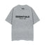Fear Of God Essentials Double Line Back Logo Oversized T‑Shirt Medium Heather Grey