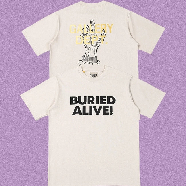 Gallery Dept. Buried Alive Short Sleeve T-Shirt - Cream Hover Image