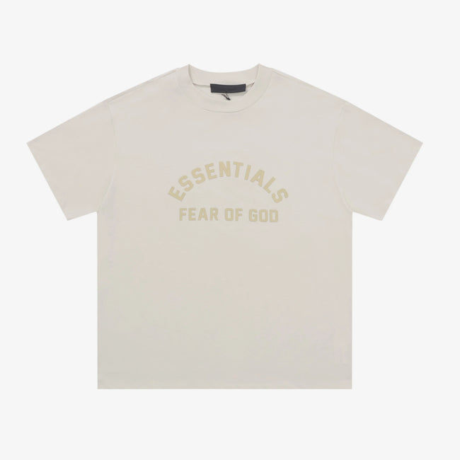 Fear Of God Essentials Arch 3D Double Line Short Sleeve T-Shirt Cream Hover Image
