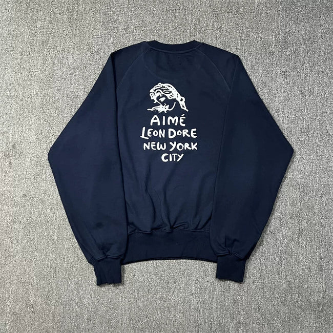 Aimé Leon Dore Figure Graphic Sweatshirt - Navy Hover Image