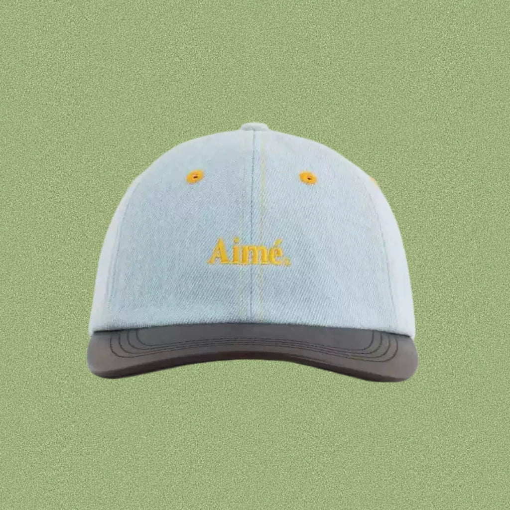 Aimé Leon Dore Small Cursive Logo Denim Hat - Light Blue / Navy