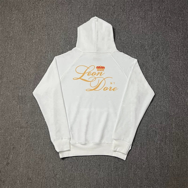 Aimé Leon Dore Crown Crest Logo Hoodie - White Hover Image