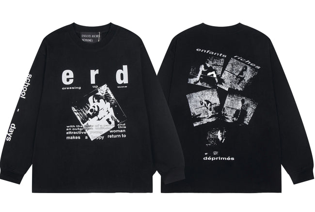Enfants Riches Déprimés "e r d" Collage Long-Sleeve  - Black Hover Image
