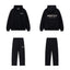 Fear Of God Essentials Double‑Line Hoodie Sweatpants 2‑Pieces Tracksuit Set Black