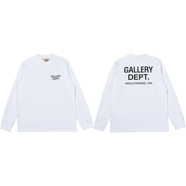Gallery Dept. Hollywood Logo Long Sleeve T-Shirt - White Hover Image