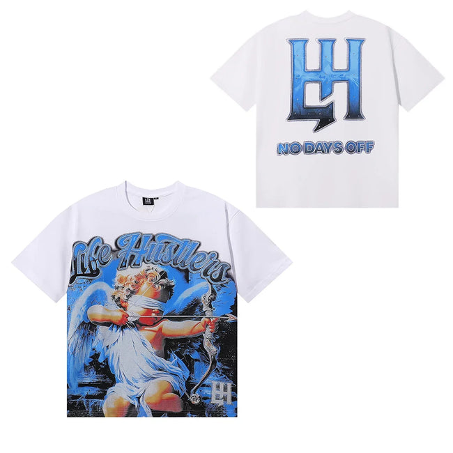 Life Hustlers Cupid Archer Graphic Tee - White (Blue Edition) Hover Image