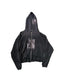 Enfants Riches Déprimés Hood Emblem & Chest Graphic Zip-Up Hoodie - Washed Black