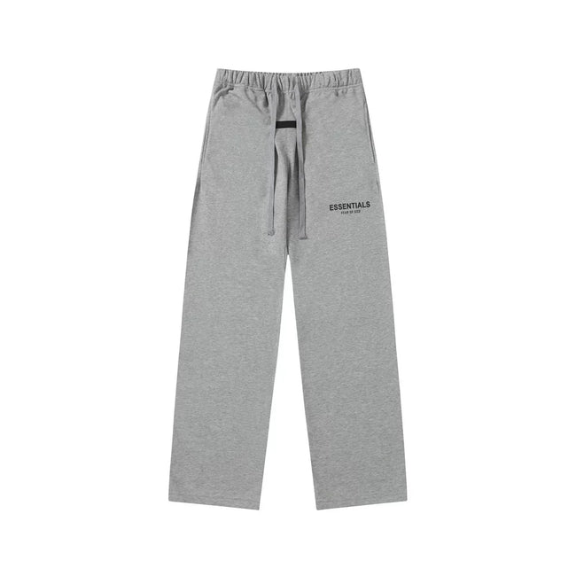 Fear Of God Essentials Text Logo Straight‑Leg Sweatpants Medium Heather Grey Hover Image
