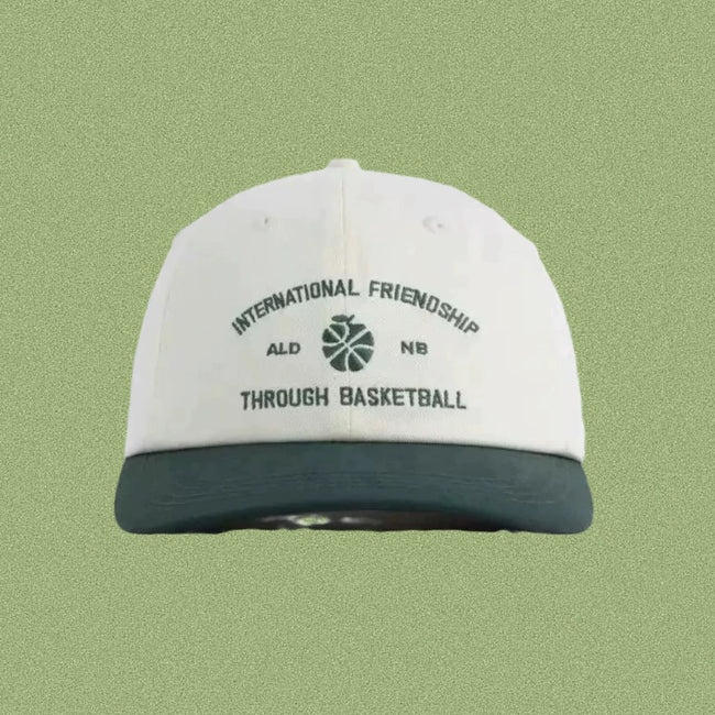 Aimé Leon Dore Friendship Basketball Hat - Cream / Forest Green Hover Image