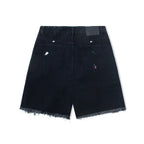 Gallery Dept. Distressed Paint Splatter Black Denim Shorts