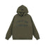 Fear Of God Essentials Vintage Letter Print Pullover Hoodie Dark Olive
