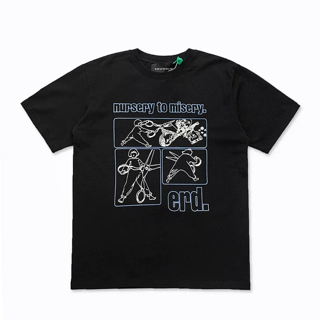 Enfants Riches Déprimés "Nursery to Misery" Four-Panel T-Shirt - Black Hover Image