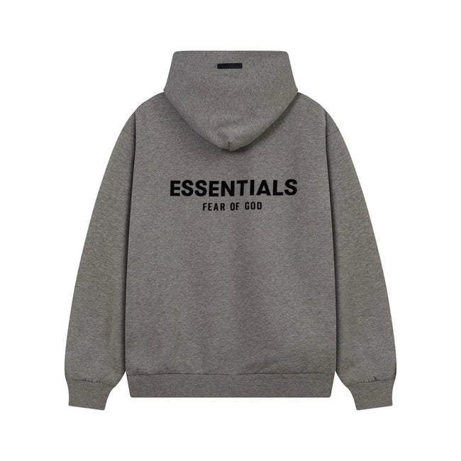 Fear Of God Essentials Back Logo Oversized Hoodie Medium Heather Grey Hover Image