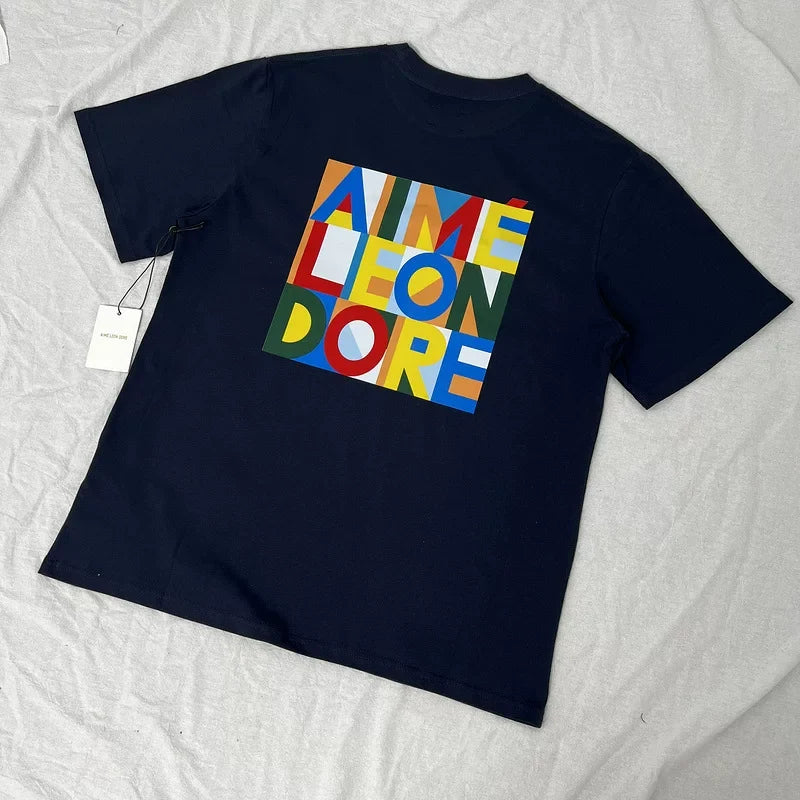 Aimé Leon Dore Block Color Logo Tee - Blue