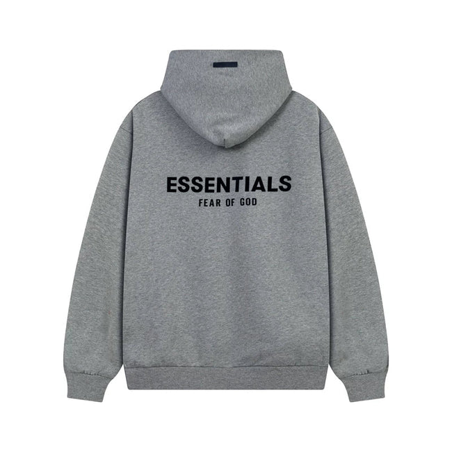 Fear Of God Essentials Back Logo Oversized Hoodie Light Heather Grey Hover Image