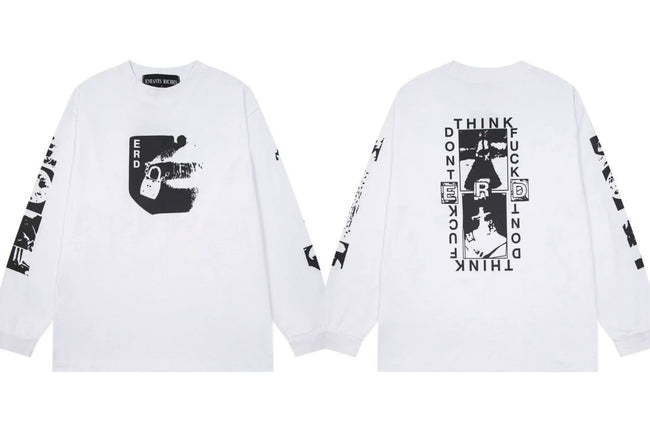 Enfants Riches Déprimés "ERD" Padlock Graphic Long-Sleeve - White Hover Image