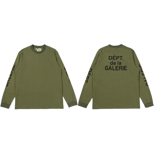 Gallery Dept. Sleeve Print DÉPT. de la GALERIE Long Sleeve T-Shirt - Army Green Hover Image