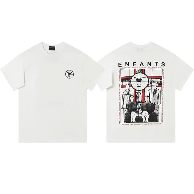 Enfants Riches Déprimés Circle Logo & Back Target Group T-Shirt - White Hover Image