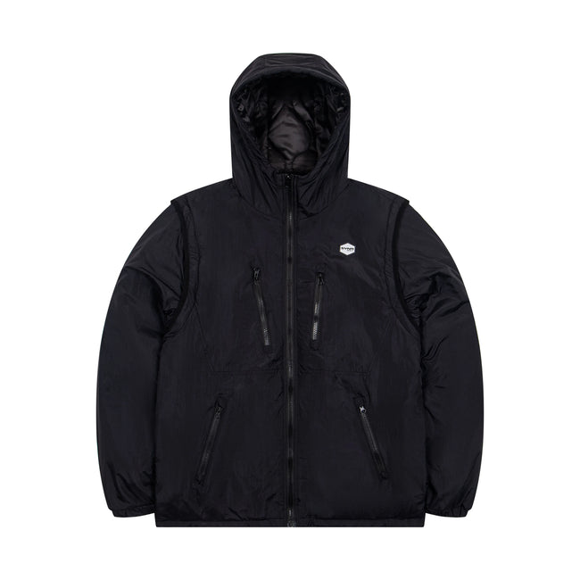 Aimé Leon Dore Convertible Hooded Puffer Jacket - Black Hover Image