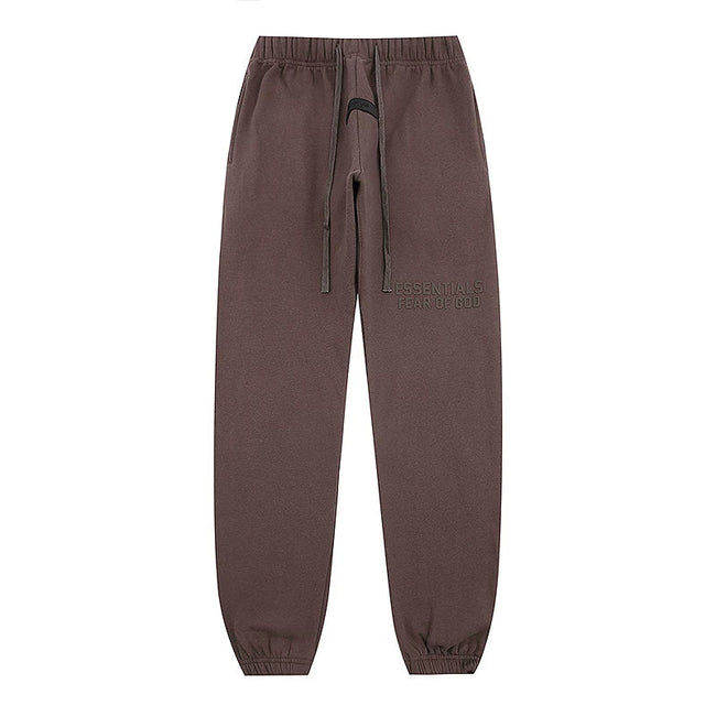 Fear Of God Essentials Tone‑on‑Tone Jogger Pants Dark Brown Hover Image