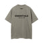 Fear Of God Essentials Double Line Back Logo Oversized T‑Shirt Moss Taupe