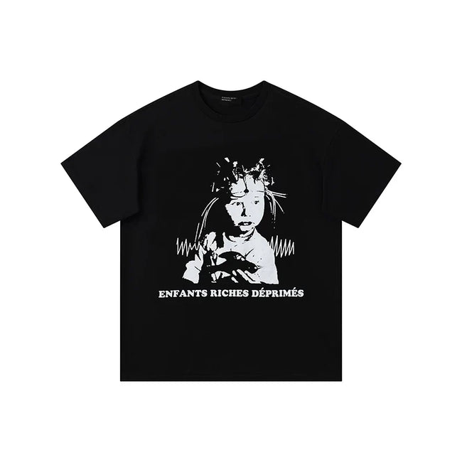 Enfants Riches Déprimés Crown Child Portrait T-Shirt - Black Hover Image