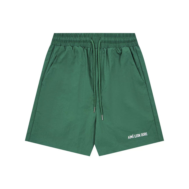 Aimé Leon Dore Nylon Track Shorts - Forest Green Hover Image